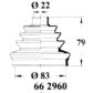 UNIX Drive shaft boot 28254/1 Outer 2.