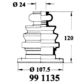 GOMET Drive shaft boot 28383 Internal. Material: rubber
Diameter 1/ Diameter 2 [mm]: A=24 / C=107,5, Length [mm]: 120, Material: Elastomer, Supplementary Article/Info 2: with flange 2.