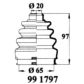 GOMET Drive shaft boot 28464 Internal. Material: rubber
Diameter 1/ Diameter 2 [mm]: A=20 / C=65, Length [mm]: 97, Material: Elastomer 2.