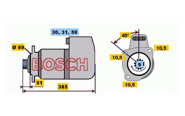 BOSCH Starter 485805 Neu
Austauschteil: , Anzahl der Befestigungsbohrungen: 3, Anschluss/Klemme: mit Klemme 50(Jet), Anzahl der Gewindebohrungen: 0, Drehrichtung: Drehrichtung im Uhrzeigersinn, Flansch-O [mm]: 89, Spannung [V]: 24, Starterleistung [kW]: 4,5, Zähnezahl: 9 1.