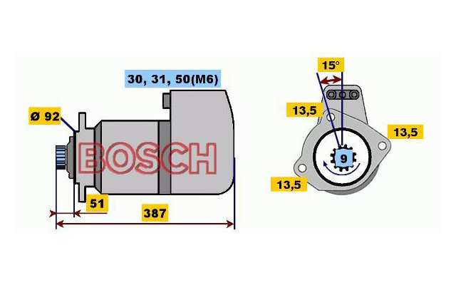 BOSCH Starter 485806 Neu 1.