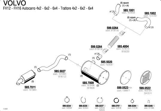 ASSO Exhaust flexible pipe 166255 Exhaust System: for Exhaust Pipe, Fitting Position: Front 1.