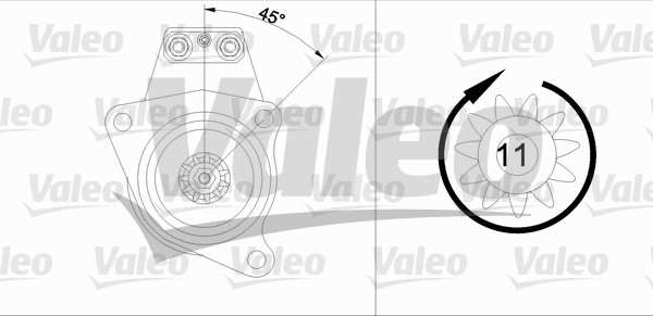 VALEO Starter 286194 Überholt
Spannung [V]: 24, Starterleistung [kW]: 5,4, Zähnezahl: 11, Lochanzahl: 3, Drehrichtung: Drehrichtung im Uhrzeigersinn, Lage/Grad: R  45, Klemme: NO 1.