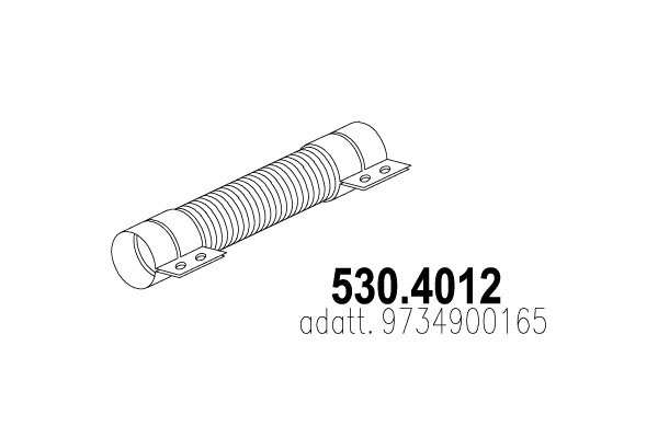 ASSO Flexibles Auspuffrohr 10067559 Abgasanlage: für Abgasrohr, Einbauseite: vorne