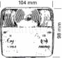 ELPARTS Rücklicht (universal) 10754581 Breite [mm]: 99,5, Höhe [mm]: 93, Tiefe [mm]: 49, Montageart: Anbau, Bolzenabstand [mm]: 50, Anschlusstechnik: universal, Leuchten-Bauart: 3-Kammerleuchte, Lampenart: P21W, Leuchtefunktion: mit Blinklicht, mit Bremslicht, mit Schlusslicht, mit Kennzeichenlicht, Einbauseite: links, rechts 5.