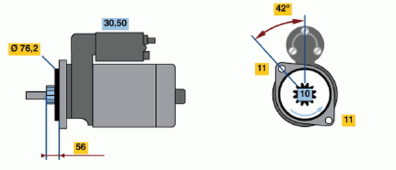 BOSCH Starter 481996 Überholt
Spannung [V]: 12, Starterleistung [kW]: 1,7