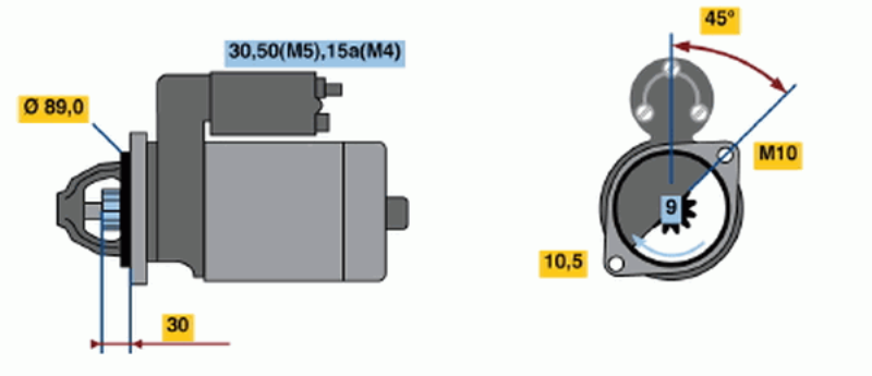 BOSCH Starter 482007 Überholt
Spannung [V]: 12, Starterleistung [kW]: 1,7