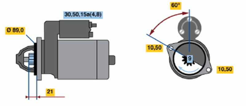 BOSCH Starter 482059 Überholt
Spannung [V]: 12, Starterleistung [kW]: 1,4