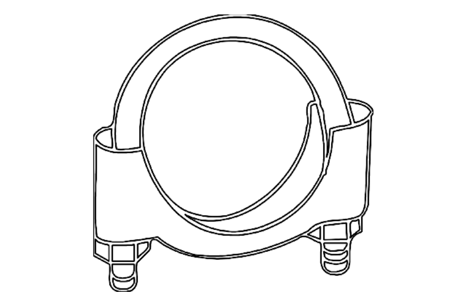 BOSAL Exhaust bracket 10905232 Diameter [mm]: 45, Thread Size: M8 
Diameter [mm]: 45, Thread Size: M8, Pipe Connector: U-Bolt