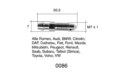 QUICK BRAKE Bleed screw