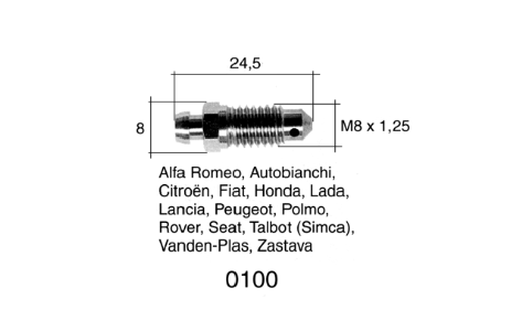 QUICK BRAKE Bleed screw