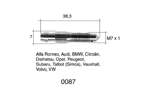 QUICK BRAKE Bleed screw