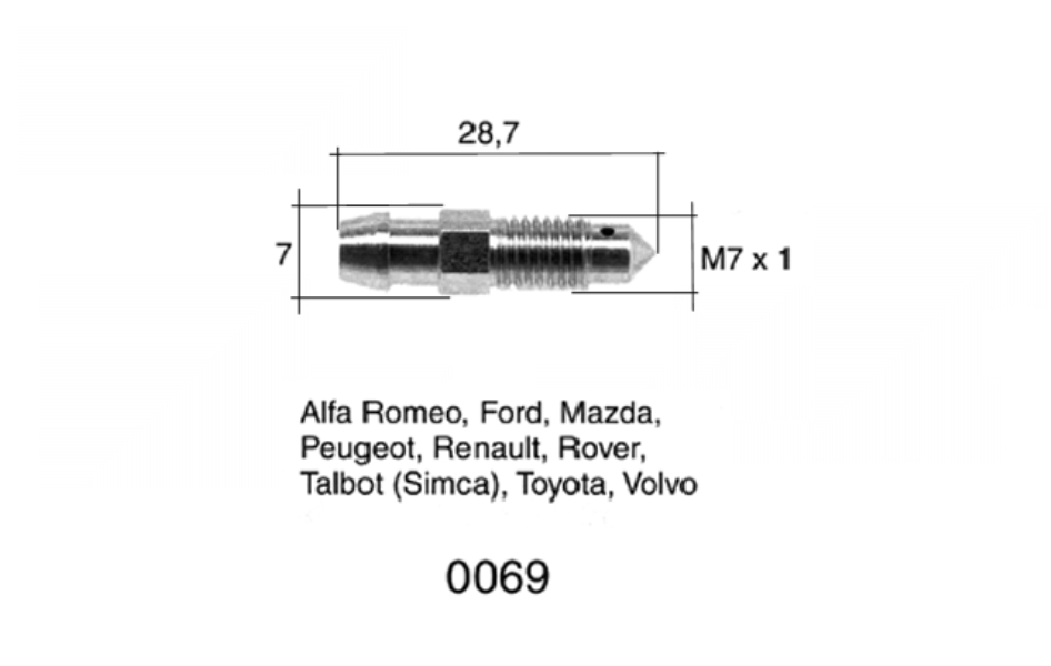 QUICK BRAKE Entlüfterschraube/-ventil 10905767 2 Stk./Packung
Länge [mm]: 29, Gewindemaß: M7x1, Gewindeart: mit Außengewinde, Schlüsselweite: 7