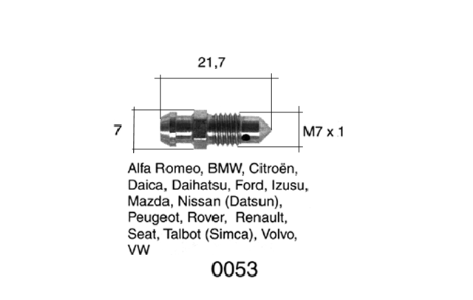 QUICK BRAKE Bleed screw