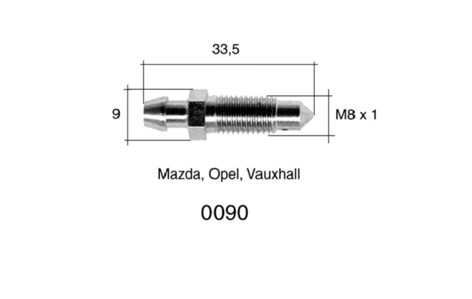 QUICK BRAKE Entlüfterschraube/-ventil 10905774 2 Stk./Packung
Länge [mm]: 34, Gewindemaß: M8x1, Gewindeart: mit Außengewinde, Schlüsselweite: 9