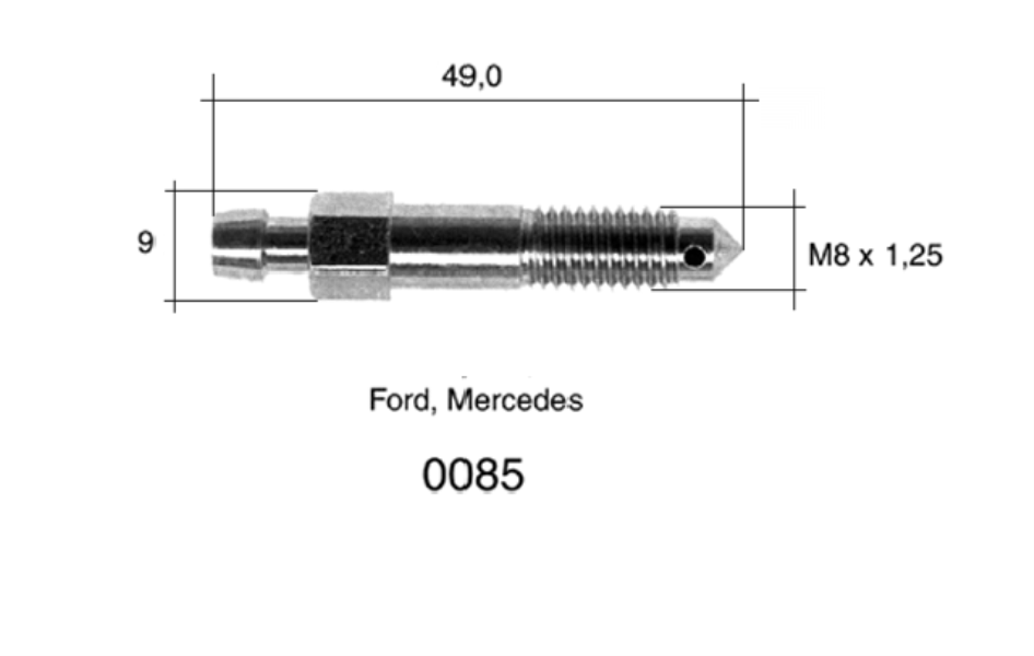 QUICK BRAKE Entlüfterschraube/-ventil 10905782 2 Stk./Packung
Länge [mm]: 49, Gewindemaß: M8x1,25, Gewindeart: mit Außengewinde, Schlüsselweite: 9