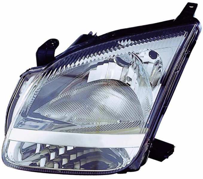 DEPO Headlamp 10886989 Fitting Position: Right, Lamp Type: H4, Operating Mode: Electric, Light Function: with indicator, Vehicle Equipment: for vehicles with headlight levelling, Lens Colour (direction indicator): Crystal clear, Supplementary Article/Info 2: without motor for headlamp levelling, Registration Type: ECE-certified, Socket Type bulb: P43t