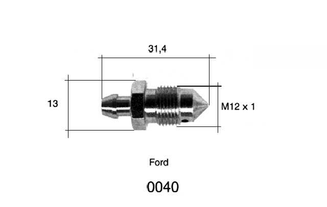 QUICK BRAKE Bleed screw 10906515 2 pcs/pack
Length [mm]: 31, Thread Size: M12x1, Thread Type: with external thread, Spanner Size: 13