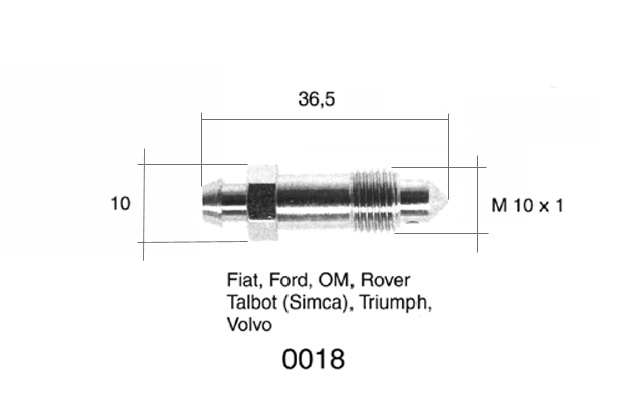 QUICK BRAKE Bleed screw 10906518 2 pcs/pack
Length [mm]: 37, Thread Size: M10x1, Thread Type: with external thread, Spanner Size: 10