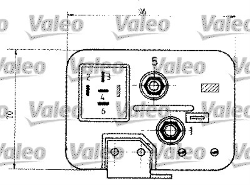 VALEO Glow plug controller 10738613 Voltage: 12, Techn. Info. No.: 735052 1.