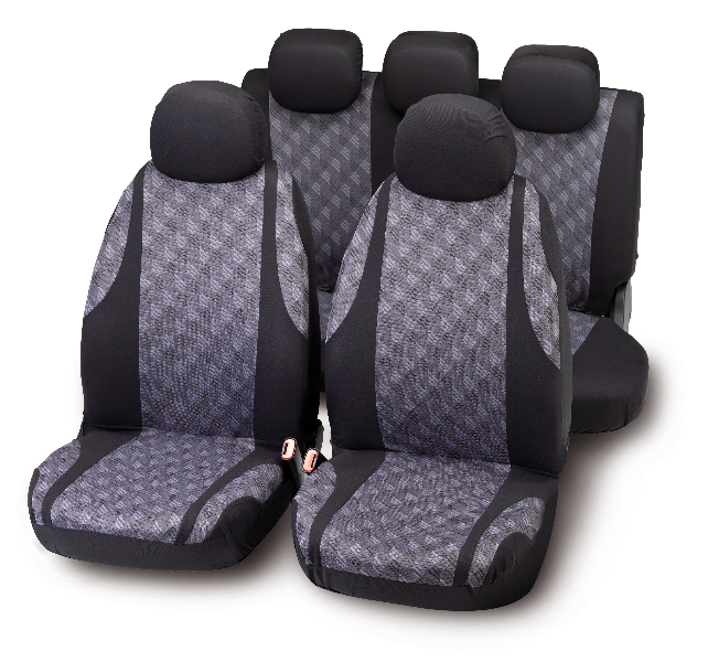 BOTTARI Seat cover 994124 Universal, black/gray, 9 pcs sets 1.