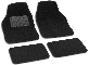 BOTTARI Floor carpet Universal 994151 Set, soft, 4 pcs, suede, black 1.