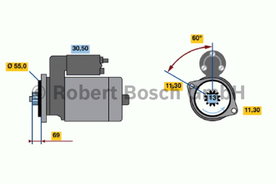 BOSCH Starter 286643 renewed
Voltage [V]: 12, Rated Power [kW]: 1
