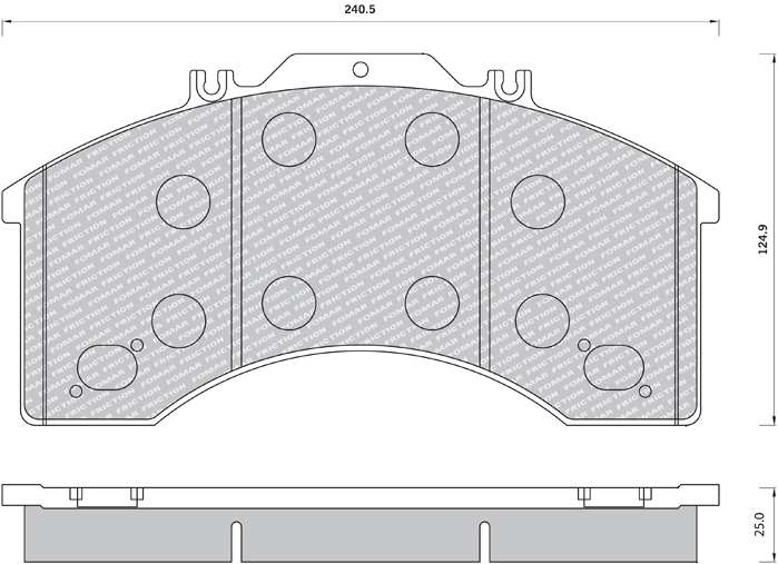 FOMAR Bremsbelag für Scheibenbremsen (LKW) 902008/1 Passend zu
Einbauseite: Vorderachse, Dicke/Stärke [mm]: 24, Breite [mm]: 240,8, Höhe [mm]: 125, Bremssystem: BENDIX ADB 4300