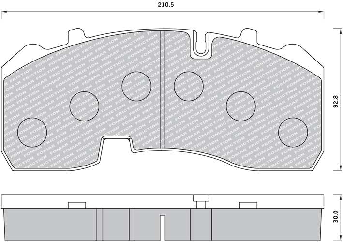 FOMAR Bremsbelag für Scheibenbremsen (LKW) 902047/1 Passend zu