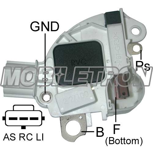 MOBILETRON Generator Regulator 10821068 Nennspannung: 14
Spannung [V]: 12, Herstellereinschränkung: Marelli, Steckerausführung-ID: Sense-CPU-CPU, Betriebsspannung [V]: 14, Version: A-Circuit, Ladespannung [V]: 14,0