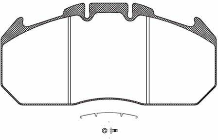 REMSA Bremsbelag für Scheibenbremsen (LKW) 10224751 Einbauseite: Vorderachse, Bremssystem: MERITOR D-ELSA 2, Länge [mm]: 249, Höhe [mm]: 118, Dicke/Stärke [mm]: 30, Prüfzeichen: E9 90R - 01166/856, Gewicht [kg]: 11,95 
Einbauposition: Vorderachse, Bremssystem: MERITOR D-ELSA 2, Länge [mm]: 249, Höhe [mm]: 118, Dicke/Stärke [mm]: 30