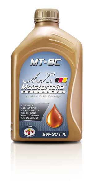 A.Z. MEISTERTEILE Motor oil 10928836 5W-30. synthetic. ACEA A5/B5-04 C2-08. API SL/CF. API SM. 1L
Cannot be taken back for quality assurance reasons!