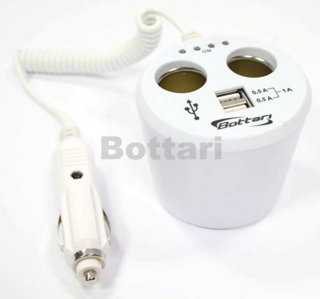 BOTTARI Steckdose 600247 12 V, Distributor zwei+2 USB -Steckdosen 1.