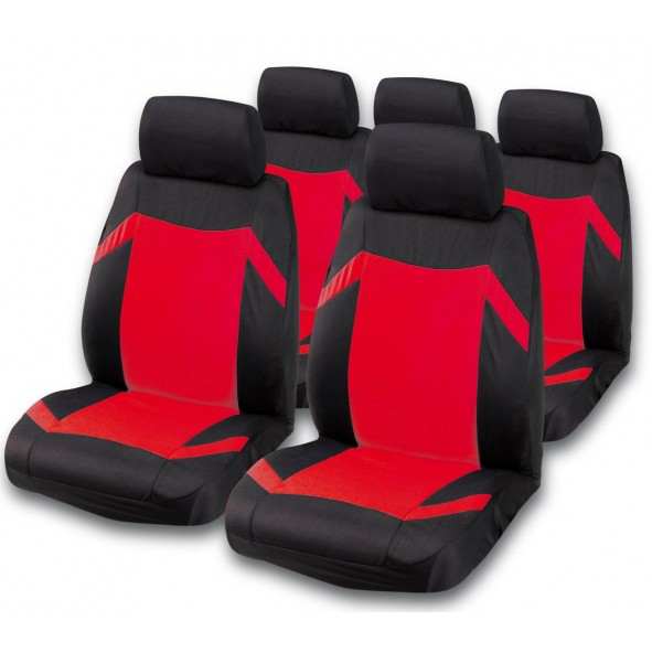 BOTTARI Seat cover 600338 Universal, set, black-red 1.