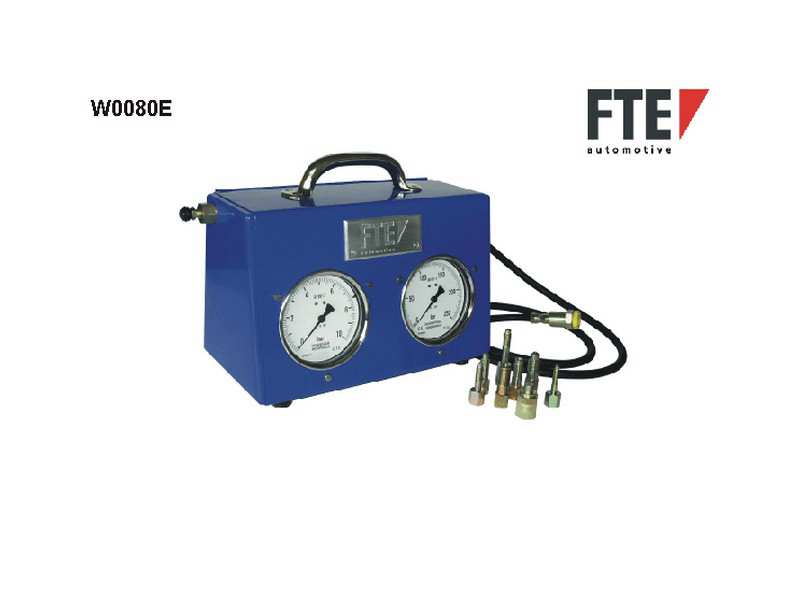 FTE Brake pressure tester 10705203 Measurement range [bar]: 9,5, 250, Supplementary Article/Supplementary Info: with accessories 
Cannot be taken back for quality assurance reasons!