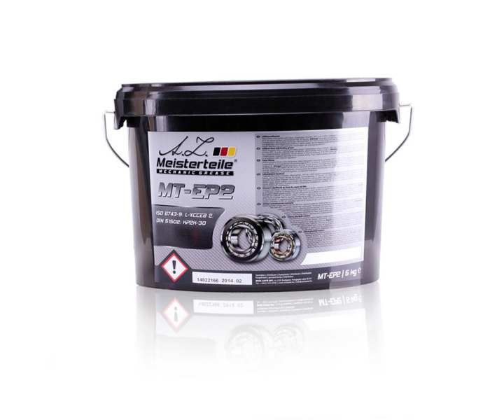 A.Z. MEISTERTEILE Lubricant 10583303 EP2. lithium-based grease. NLGI 2. 5kg
Cannot be taken back for quality assurance reasons!