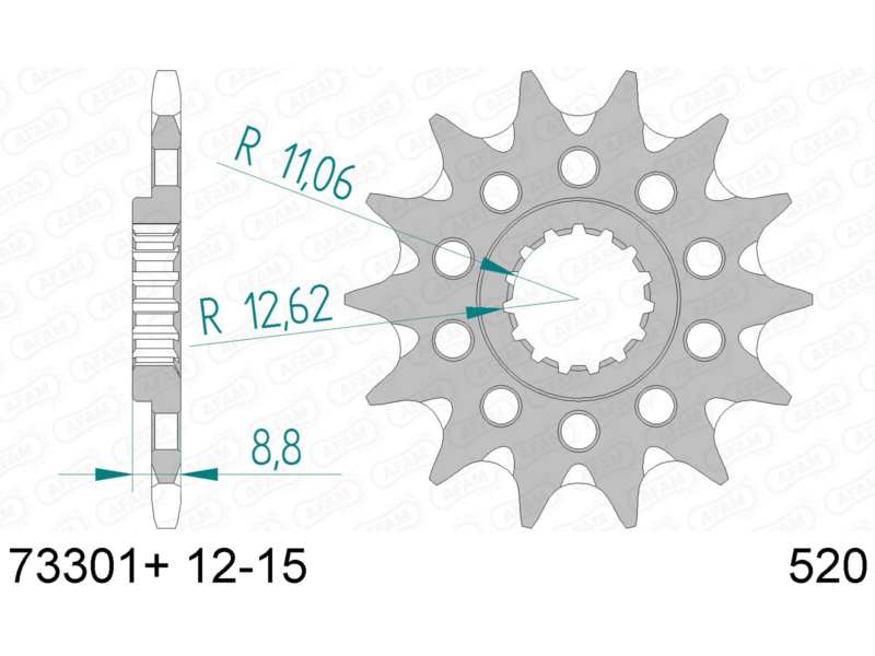 AFAM Sprocket 10503590 First for chain 520, tooth number: 13