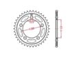 RK Sprocket 10616608 Rear for chain 525, steel, tooth number: 43 2.