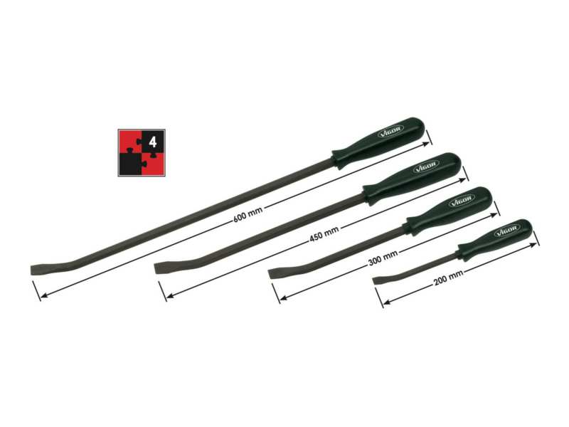 VIGOR Tension metal 10864026 Not rentable, just for sale! Set, 4 pieces, lengths: 600,450,300,200 mm
