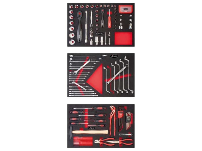 VIGOR Tool tray 10864401 Black Edition for Tool Wagon, 160 pcs/Set