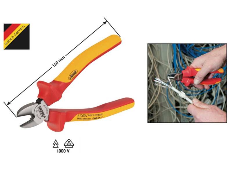 VIGOR Seitenzange 10865117 VDE, isoliert 1000 V, 160 mm