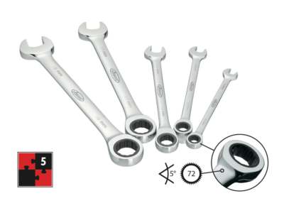 VIGOR Ratchet combination wrench set