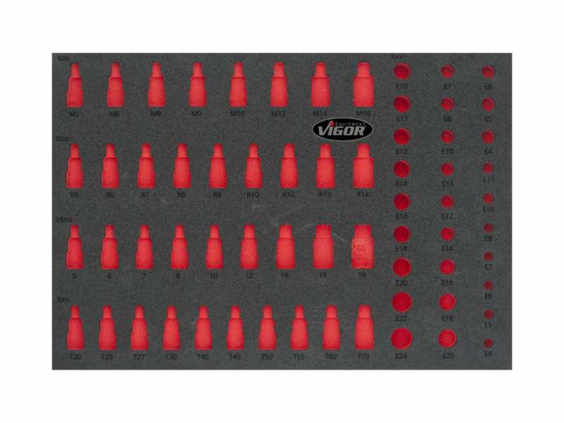 VIGOR Schaumstoffeinlage der Werkzeughalterschublade 10865710 Weicher Schwammeinsatz für v2837