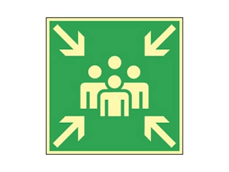 MIXED Safety board 10838821 Gathering place (pictogram), plastic board, 200x200 mm