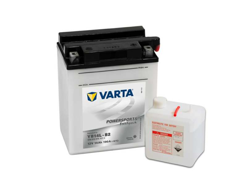 VARTA Batterie 129658 12V. 14AH. Besser+. HKB: YB14L-B2. Packt neben dem Elektrolyten! Aufmerksamkeit! Gemäß der Regulierung 2019/1148 kann die Europäische Union das Produkt nur als Fahrzeugreparaturwerkstatt im Rahmen der Regulierung (EU) 2019/1148 kaufen.
Spannung [V]: 12, Batterie-Kapazität [Ah]: 14, Kälteprüfstrom EN [A]: 190, Polanordnung: 0, Endpolart: Y8, Bodenleistenausführung: B00, Länge [mm]: 136, Breite [mm]: 91, Höhe [mm]: 168 Technische Information: Aufrechter Einbau Normale Vibrationsfestigkeit 1.