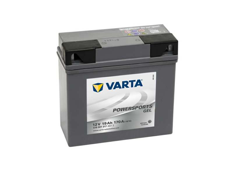 VARTA Batterie 129650 Spannung [V]: 12, Batterie-Kapazität [Ah]: 19, Kälteprüfstrom EN [A]: 170, Polanordnung: 0, Bodenleistenausführung: B00, Länge [mm]: 186, Breite [mm]: 82, Höhe [mm]: 173 Technische Information: Einbauwinkel bis 90 Grad Wartungsfrei Höchste Vibrationsfestigkeit
Spannung [V]: 12, Batterie-Kapazität [Ah]: 19, Kälteprüfstrom EN [A]: 170, Polanordnung: 0, Endpolart: Y10, Bodenleistenausführung: B00, Länge [mm]: 186, Breite [mm]: 82, Höhe [mm]: 173 1.