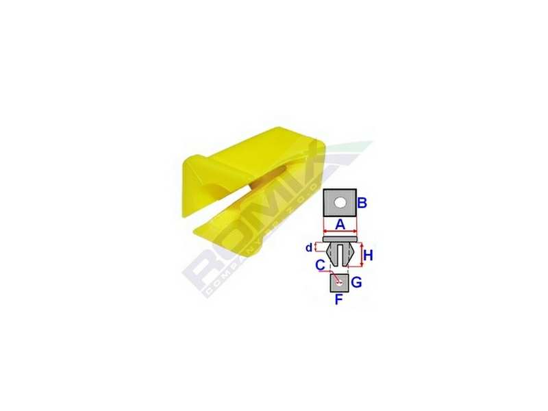 ROMIX Karosseriemutter 10944711 Fiat, 10 PCs/Paket