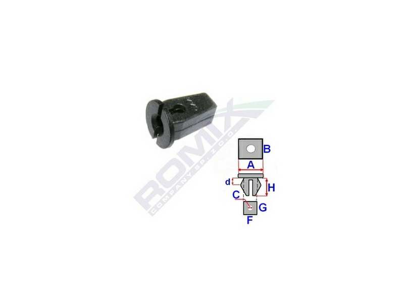 ROMIX Karosseriemutter 10944725 Skoda - VW, Rad, 10 PCs/Pack