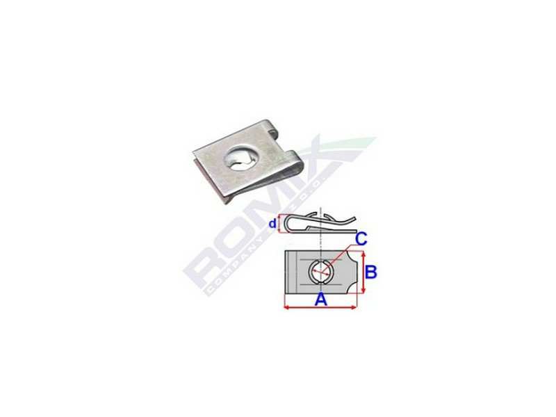 ROMIX Blechmutter 10944732 Universal, 25 PCs/Paket