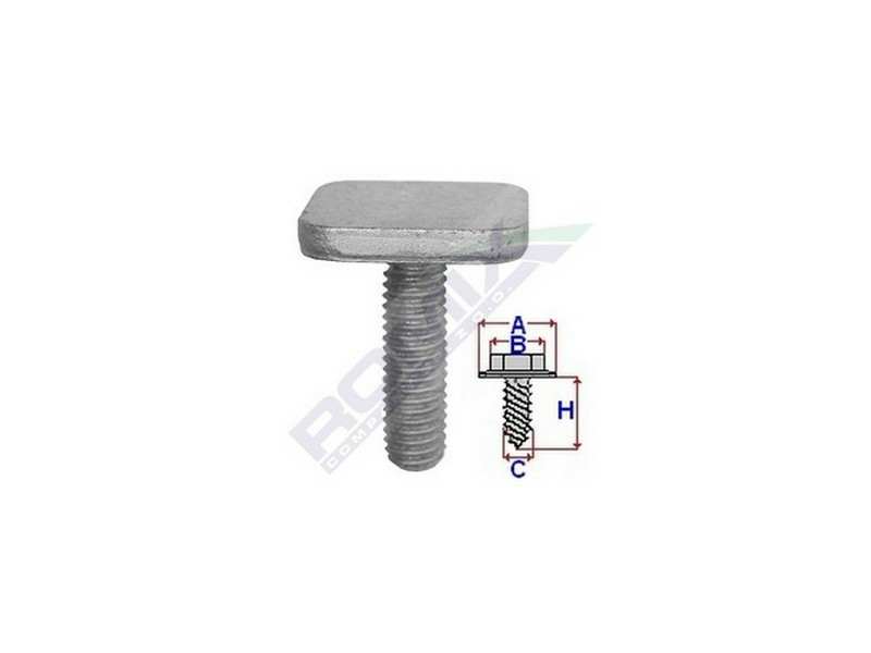 ROMIX Body part screw 10944769 Fiat, for bumper, 10 pcs/pack